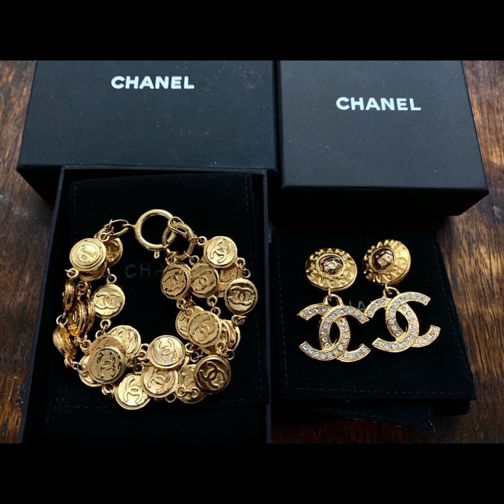 Chanel Bracelet & Clip-on Earrings
